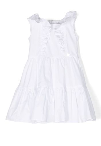 Monnalisa ruffle-detail dress - White