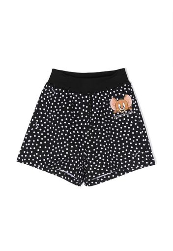 Monnalisa Jerry-print detail shorts - Black