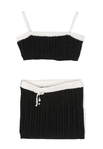 Monnalisa two-piece knit set - Black