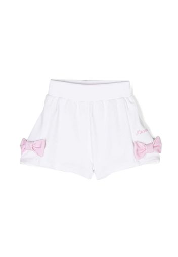 Monnalisa bow-detail cotton shorts - White
