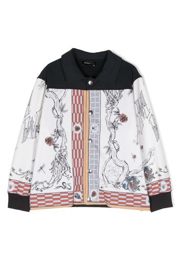 Monnalisa graphic-print bomber jacket - Blue