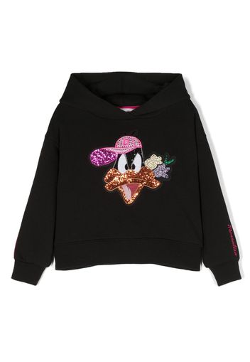 Monnalisa x Looney Tunes sequin-embellished hoodie - Black