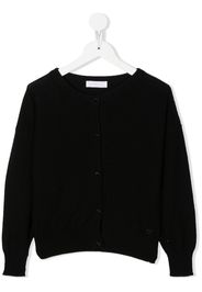 Monnalisa round neck cardigan - Black