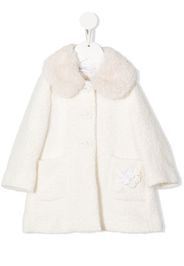 Monnalisa embroidered-detail coat - Neutrals