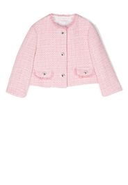 Monnalisa tweed button-down jacket - Pink