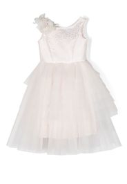 Monnalisa crystal-embellished tulle dress - Pink