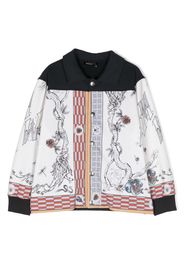 Monnalisa graphic-print bomber jacket - Blue