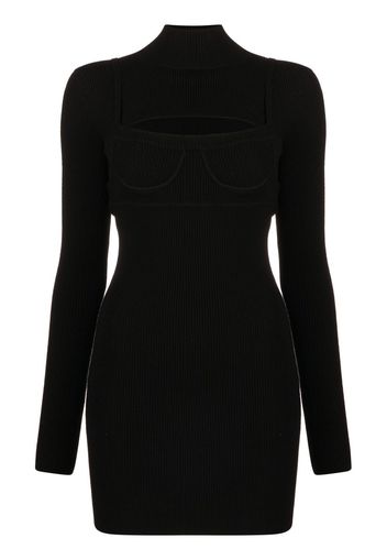 Monse ribbed-knit bodycon mini dress - Black