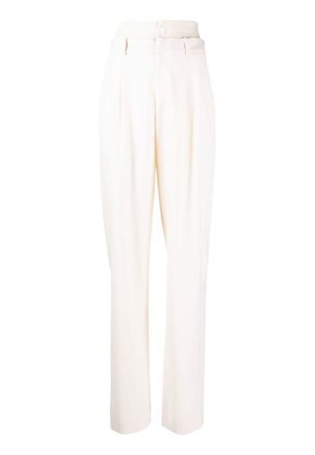 Monse double-waist straight-leg trousers - Neutrals