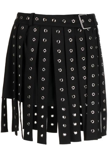 Monse eyelet-detailing asymmetric skirt - Black