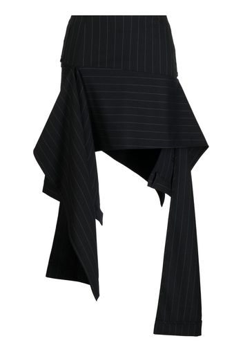 Monse deconstructed pinstriped trouser skirt - Black