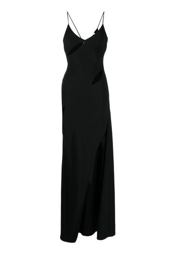 Monse cut-out detail long slip dress - Black