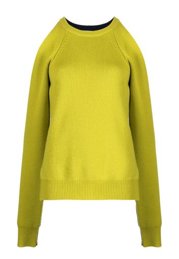 Monse two-tone sleeve-slit jumper - Green