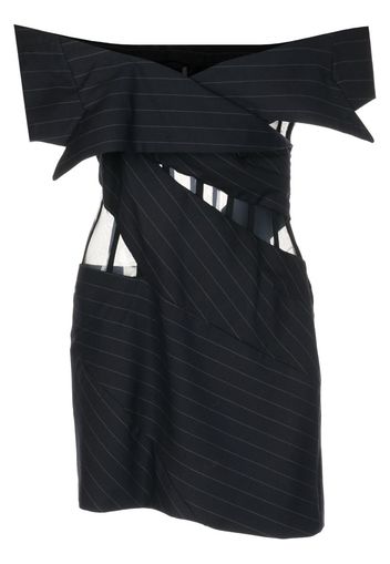 Monse off-shoulder corsed-style dress - Black