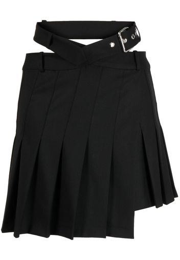 Monse pleated asymmetric mini skirt - Black