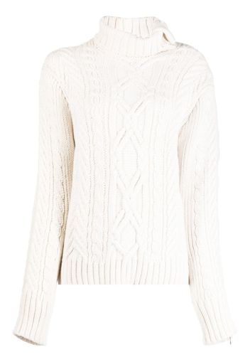 Monse cable-knit zip-detail jumper - Neutrals