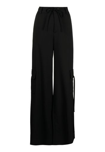 Monse high-waist side-slit cargo trousers - Black