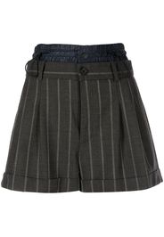 Monse stripe-print tailored shorts - Grey