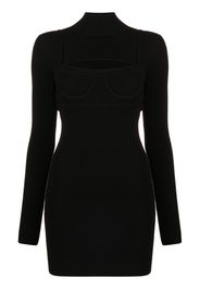 Monse ribbed-knit bodycon mini dress - Black