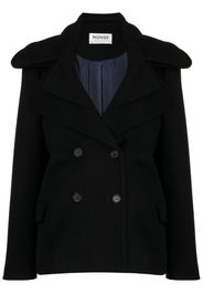 Monse double-collar double-breasted coat - Black
