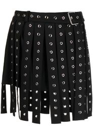 Monse eyelet-detailing asymmetric skirt - Black