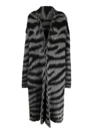 Monse zebra-print long cardigan - Grey