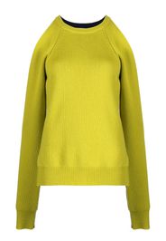 Monse two-tone sleeve-slit jumper - Green