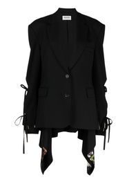 Monse layered-effect single-breasted blazer - Black