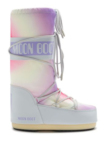 Moon Boot Icon tie-dye padded boots - Grey