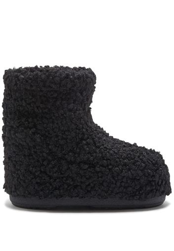 Moon Boot Icon Low faux-shearling boots - Black