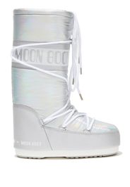 Moon Boot metallic logo-print snow boots - Silver