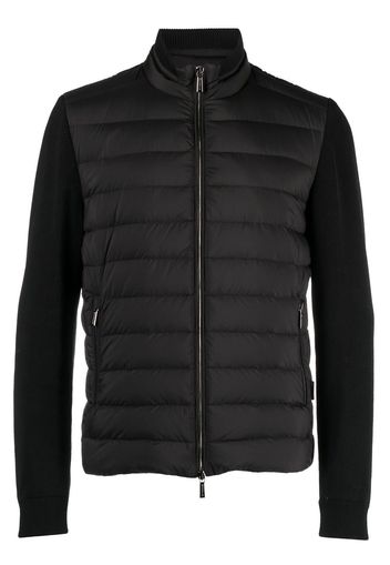 Moorer padded zip-up down gilet - Black