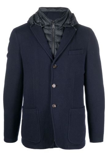 Moorer padded wool jacket - Blue