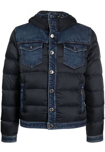 Moorer button-up padded jacket - Blue