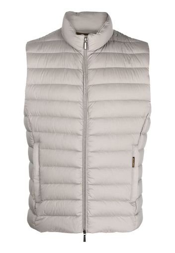Moorer quilted-finish zip-up gilet - Neutrals
