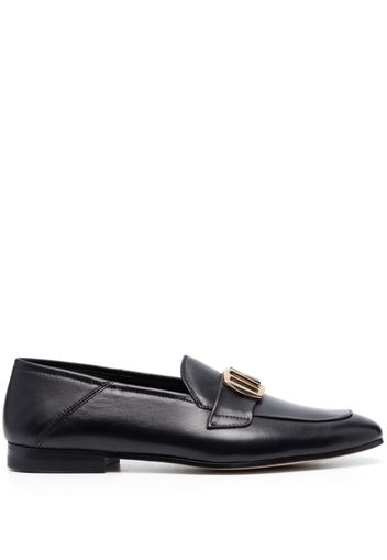 Moorer AYLIN-P12 logo-plaque leather loafers - Black