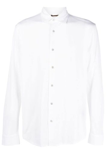 Moorer long-sleeve cotton shirt - White