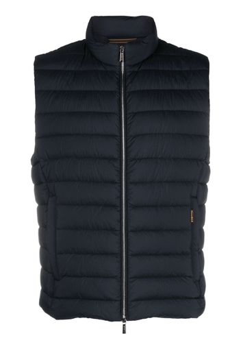 Moorer quilted zipped gilet - Blue