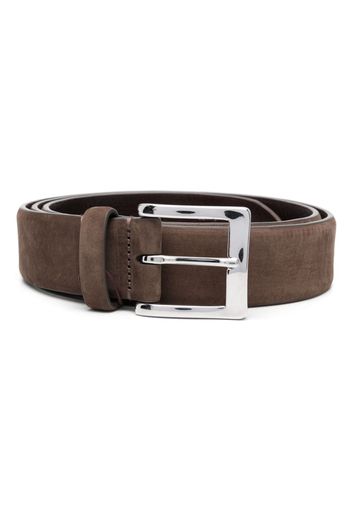 Moorer buckle-fastening leather belt - Brown