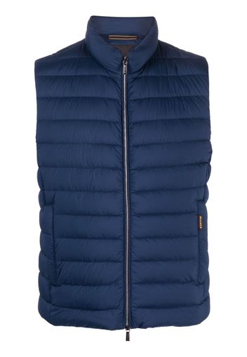 Moorer quilted zipped gilet - Blue