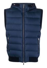 Moorer quilted-finish padded gilet - Blue