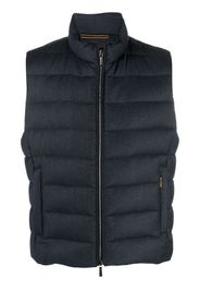 Moorer zipped padded gilet - Blue