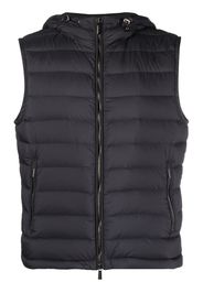 Moorer zipped hooded gilet - Grey