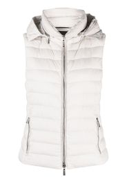 Moorer detachable-hood padded zip-up gilet - Neutrals