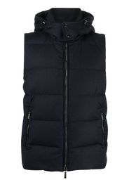 Moorer hooded padded gilet - Blue