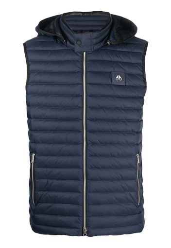 Moose Knuckles zip-up hooded gilet - Blue