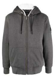 Moose Knuckles plaque-detail drawstring hoodie - Grey
