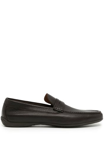 Moreschi Minorca pebbled loafers - Brown