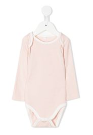 MORI stripe-detail romper - Pink