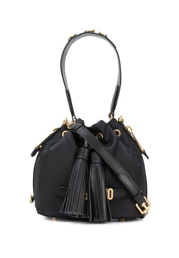 Moschino logo bucket bag - Black